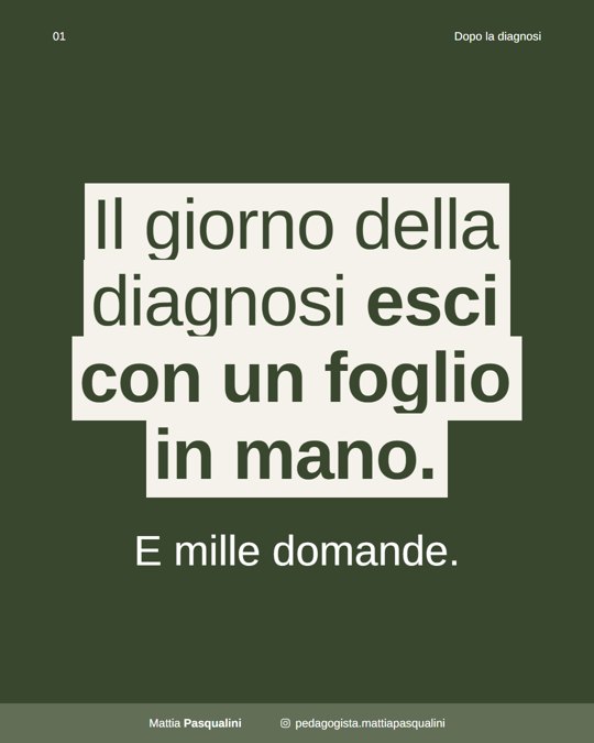 Carosello: dopo la diagnosi