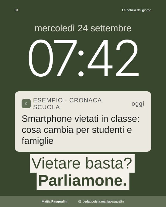 Carosello: smartphone in classe