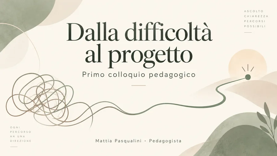 Copertina del servizio Primo colloquio pedagogico